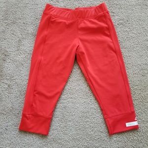 Red Adidas Stella McCartney capri activewear pants